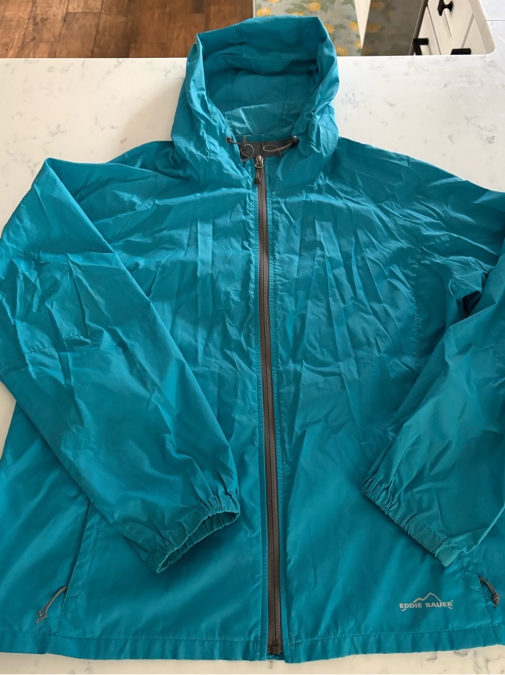 Eddie Bauer Teal Lightweight Jacket. XL. Great for hiking, camping & travel